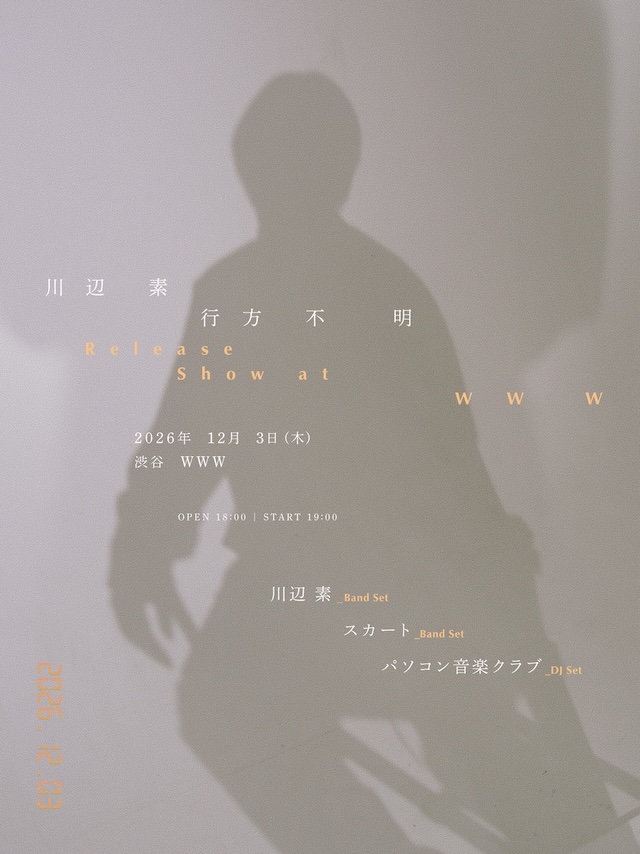 川辺素 (Band Set) / スカート (Band Set) / パソコン音楽クラブ (DJ Set)