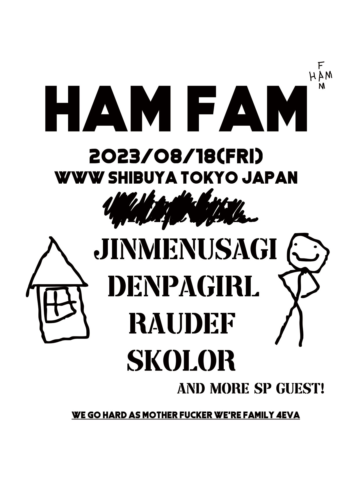 JINMENUSAGI / SKOLOR / RAU DEF / 電波少女 and more SP guest!!