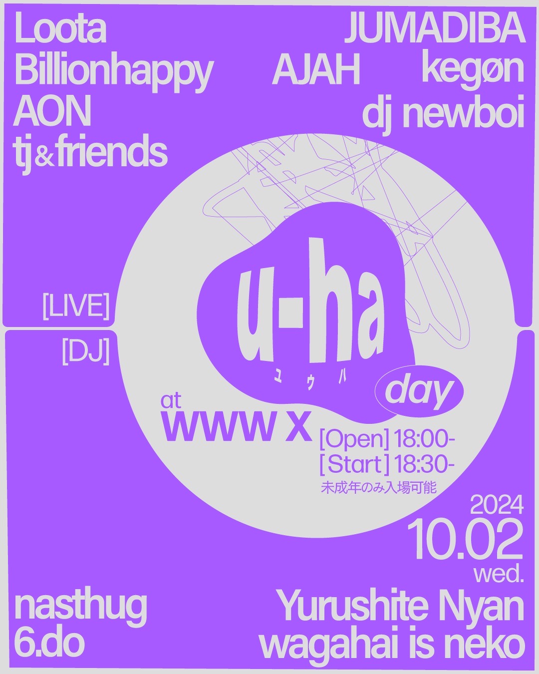 Loota / JUMADIBA / Billionhappy [china] / AJAH / kegøn / AON / dj newboi / tj & friends/ nasthug / Yurushite Nyan / 6.do / wagahai is neko