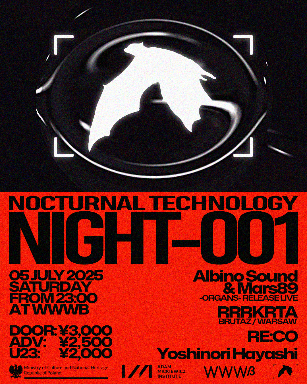 Albino Sound & Mars89 ORGANS Release LIVE / RRRKRTA [Brutaż / Warsaw] / RE:CO / Yoshinori Hayashi